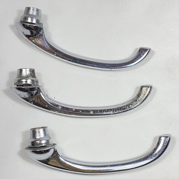 '40 - '59 Vintage Interior Door Handle Pull Chevrolet GM Chrome Lot of 3 Set - Picture 2 of 8